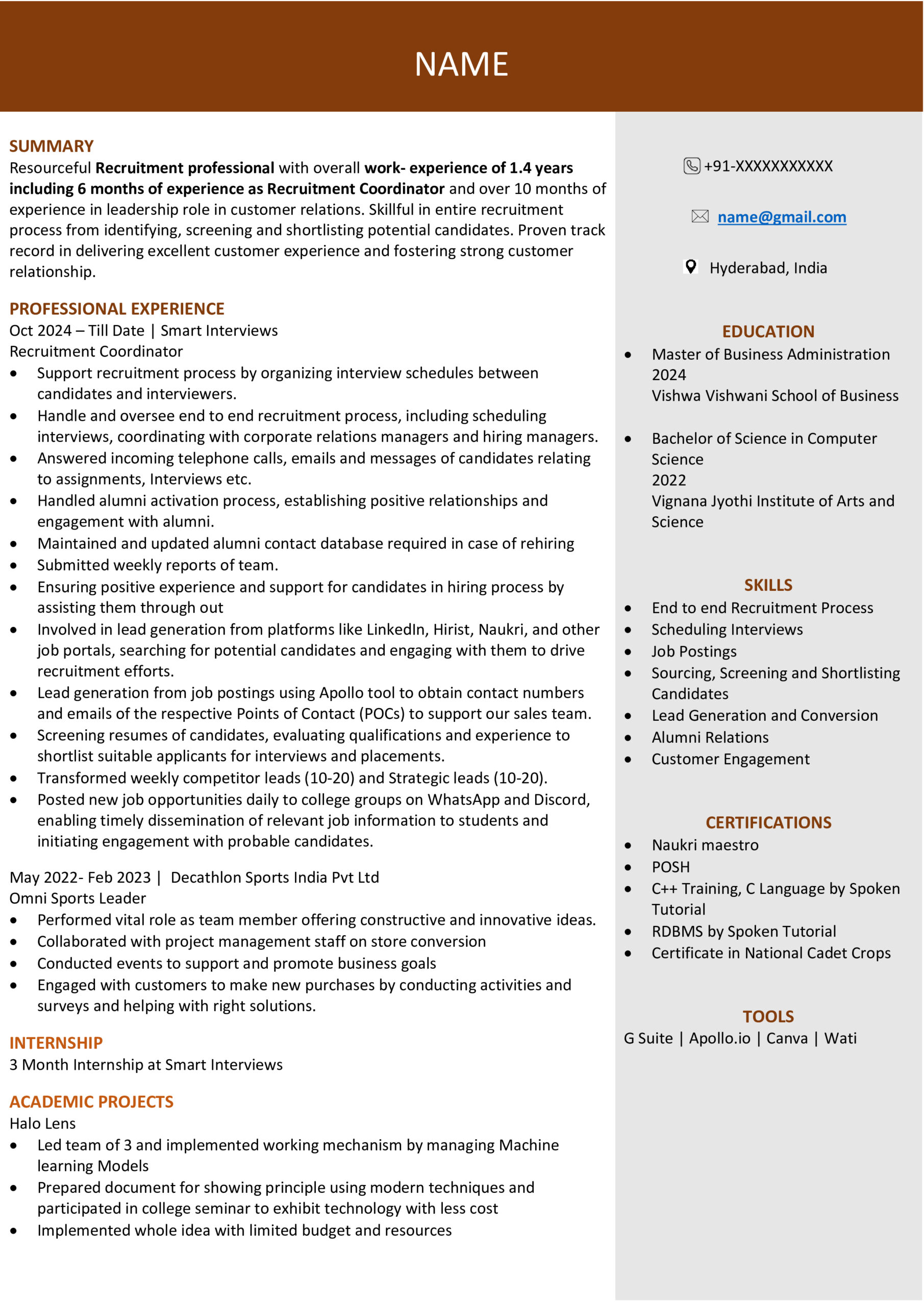 Resume Samples